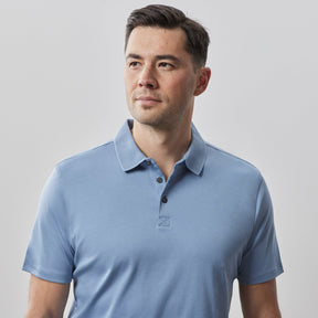 Polo honeycomb pour homme par Robert Barakett | Georgia RB11016 Bleu Colombe | Machemise.ca, vêtements mode pour hommes