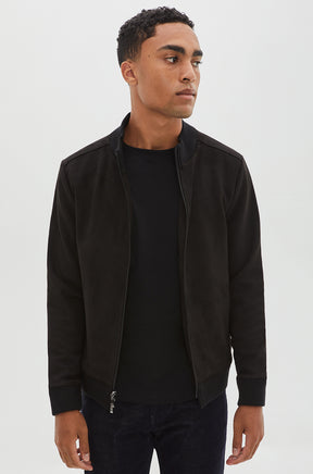Veste en faux suede pour homme par Robert Barakett | LACHINE RB12046 Night | machemise.ca, vêtements mode pour homme