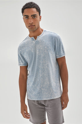 T-Shirt split pour homme par Robert Barakett | RB31075/Reno Bleu/Blue| Machemise.ca, vêtements mode pour hommes