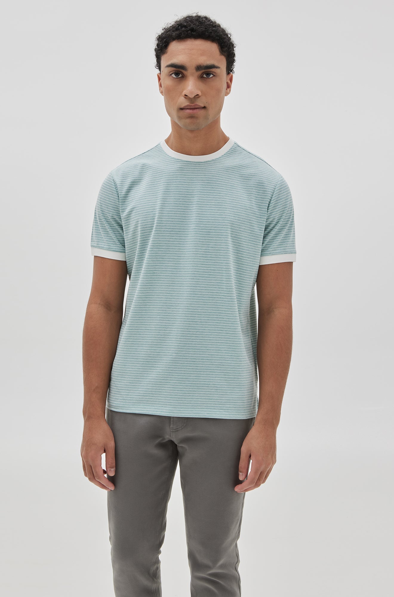 T-Shirt à rayure pour homme par Robert Barakett | RB31103/Reznik Vert/Green| Machemise.ca, vêtements mode pour hommes