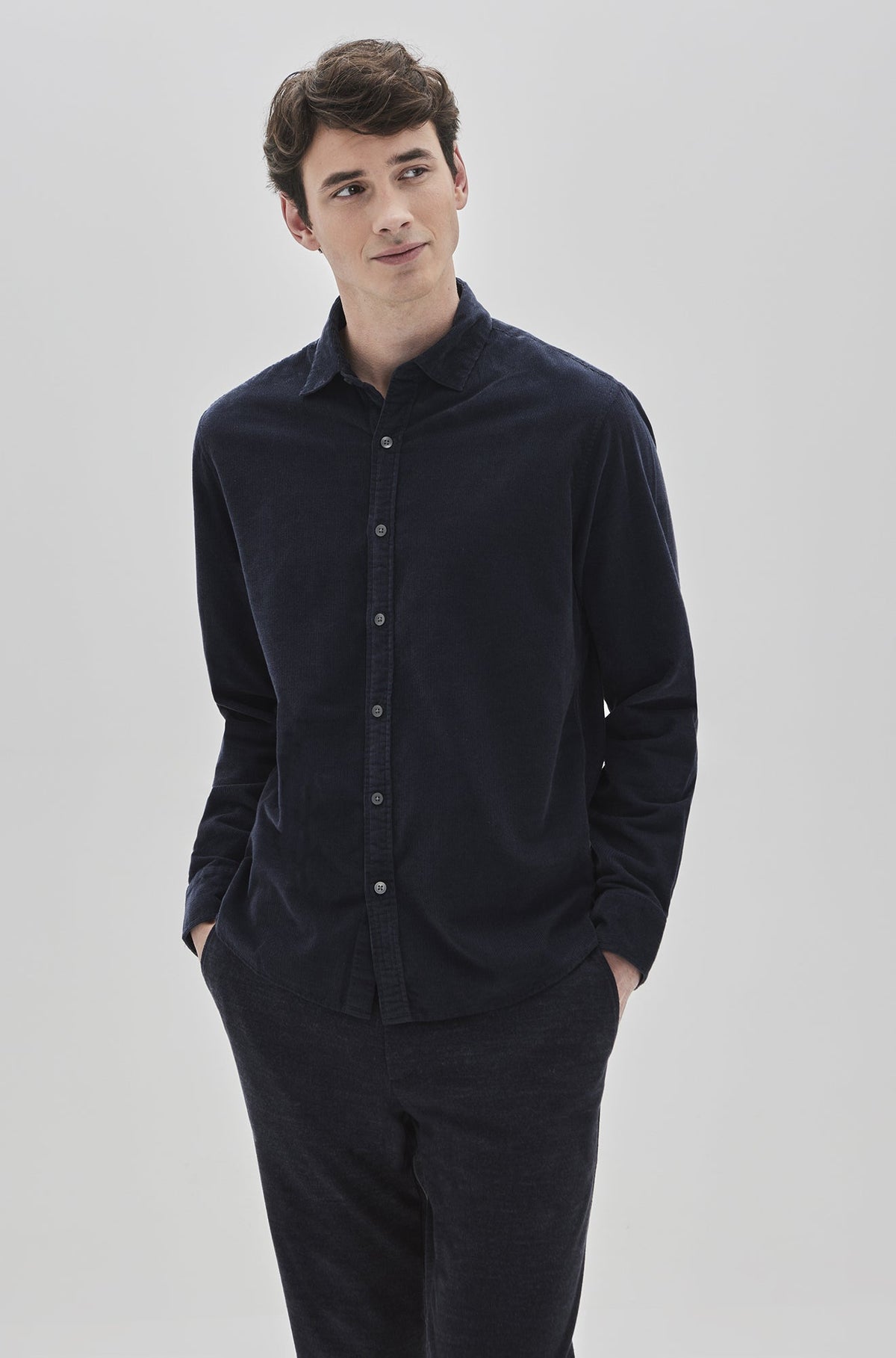 Chemise manches longues pour homme par Robert Barakett | Edworth RB32061 NAVY | Machemise.ca, vêtements mode pour hommes