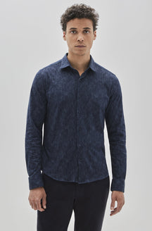 Chemise manches longues pour homme par Robert Barakett | Rockglen RB32159 NAVY | Machemise.ca, vêtements mode pour hommes