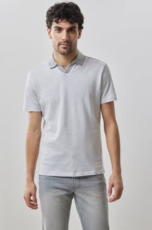 Polo col ouvert pour homme par Robert Barakett | Fitch RB41064 GREY | Machemise.ca, vêtements mode pour hommes