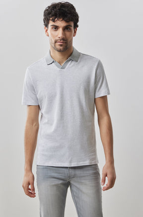 Polo col ouvert pour homme par Robert Barakett | Fitch RB41064 GREY | Machemise.ca, vêtements mode pour hommes