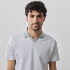 Polo col ouvert pour homme par Robert Barakett | Fitch RB41064 GREY | Machemise.ca, vêtements mode pour hommes