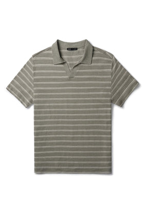 Polo col ouvert pour homme par Robert Barakett | Meyer RB41105 OLIVE | Machemise.ca, vêtements mode pour hommes