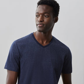 T-Shirt V-neck pour homme par Robert Barakett | Thoreau RB41135 NAVY | Machemise.ca, vêtements mode pour hommes