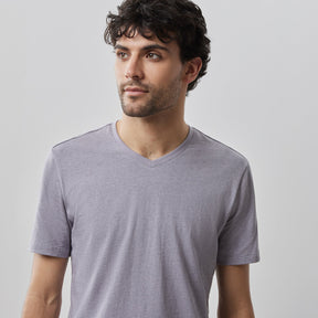 T-Shirt V-neck pour homme par Robert Barakett | Thoreau RB41135 PURPLE | Machemise.ca, vêtements mode pour hommes