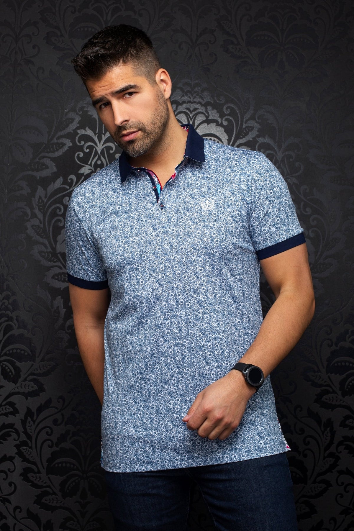 Polo pour homme par Au Noir | SEGUIN WHITE NAVY | Machemise.ca, inventaire complet de la marque Au Noir