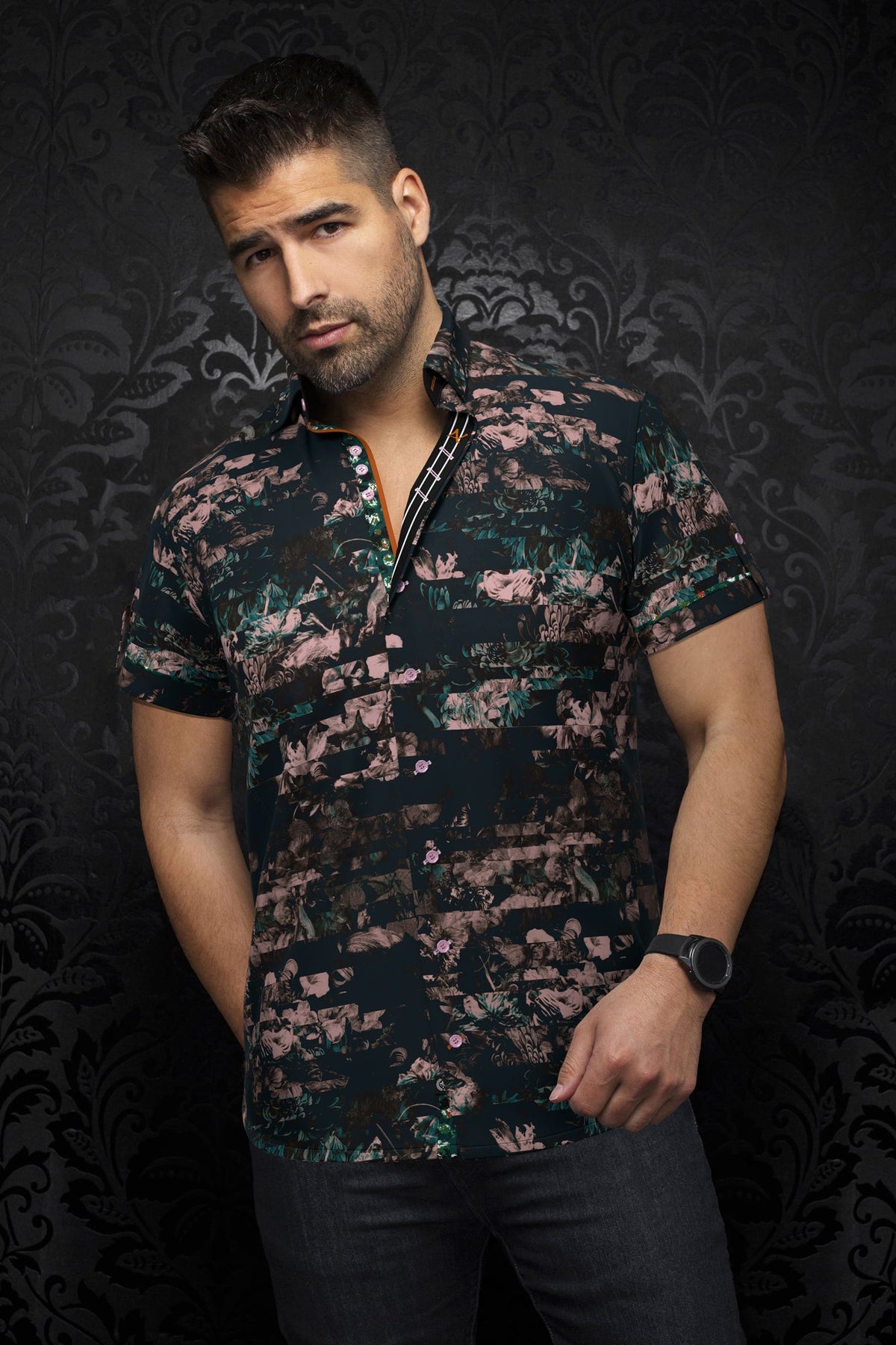 Chemise manches courtes pour homme par Au Noir | SUAREZ(SS) Noir | Machemise.ca, inventaire complet de la marque Au Noir