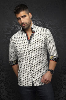 Chemise manches longues pour homme par Au Noir | SUARINO Blanc Or | Machemise.ca, inventaire complet de la marque Au Noir