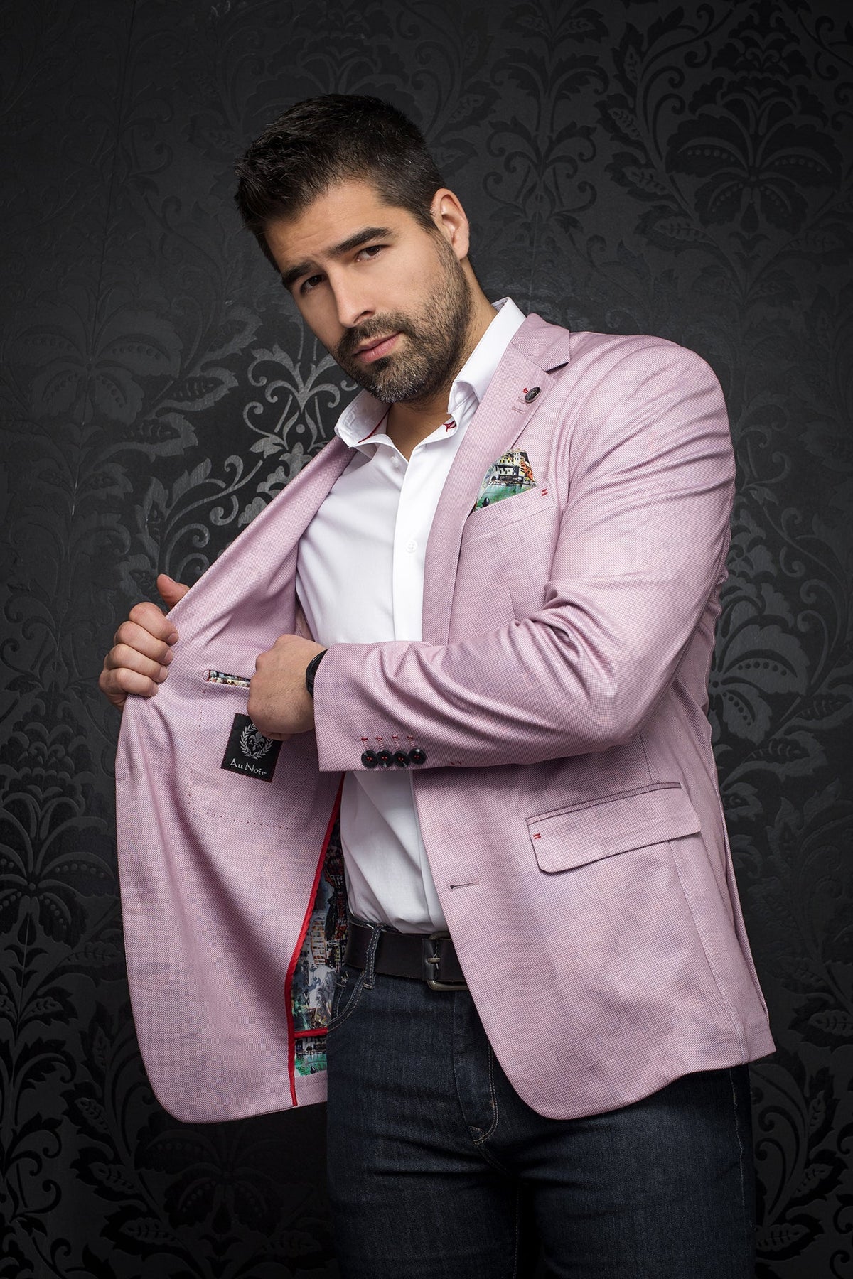 Veston pour homme par Au Noir | TRAVELER TRANSPARANT pink | Machemise.ca, inventaire complet de la marque Au Noir
